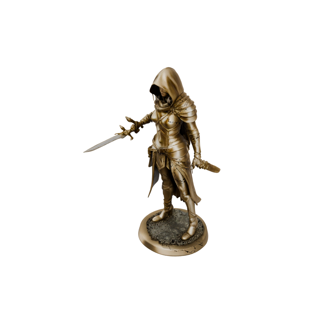 Gold Hooded Rogue With Daggers