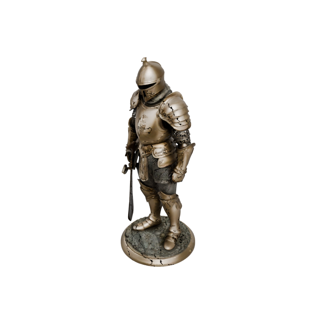 Gold Knight In Full Plate Armor