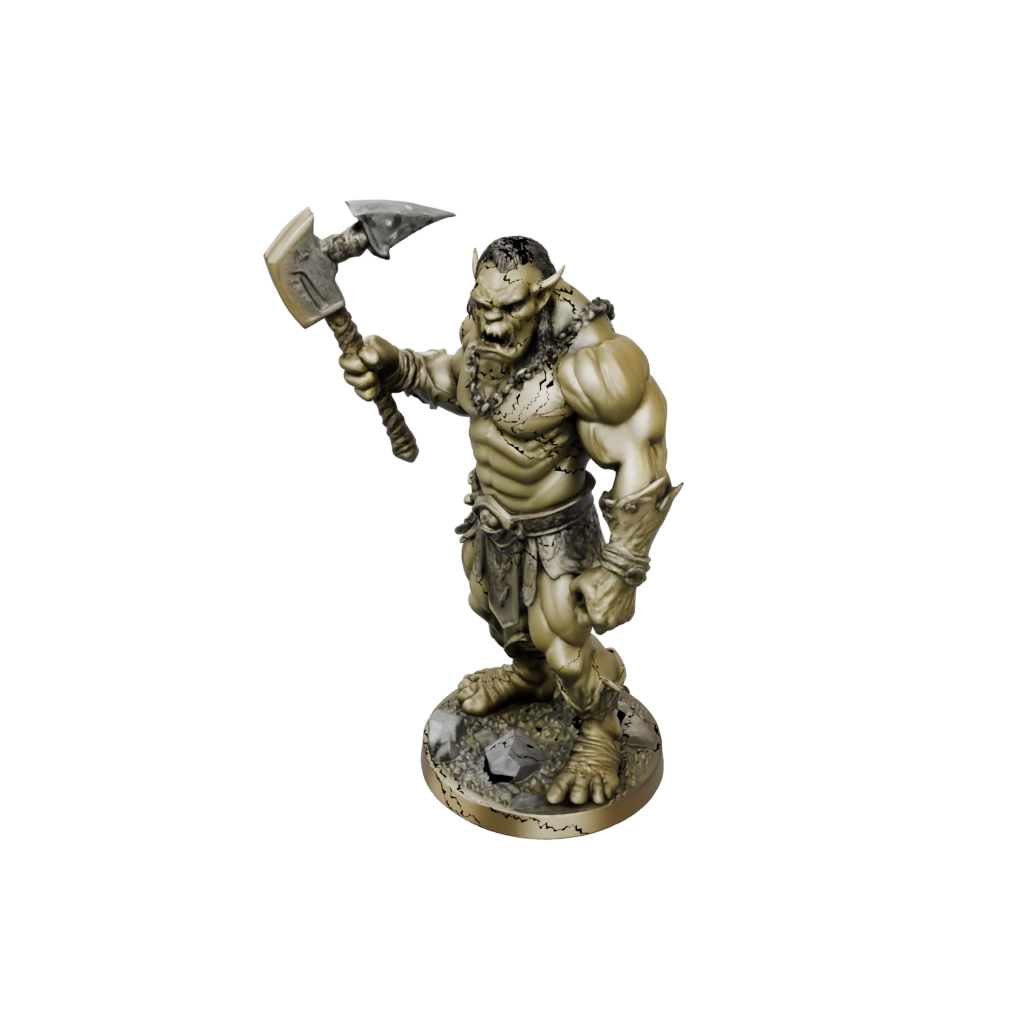 Gold Orc Brute With Cleaver
