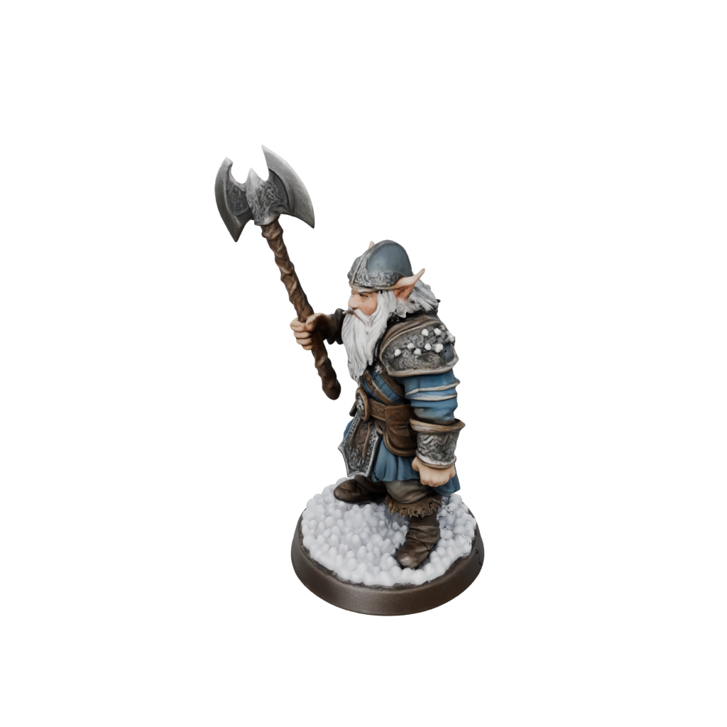 Holiday Dwarf Warrior With Battleaxe