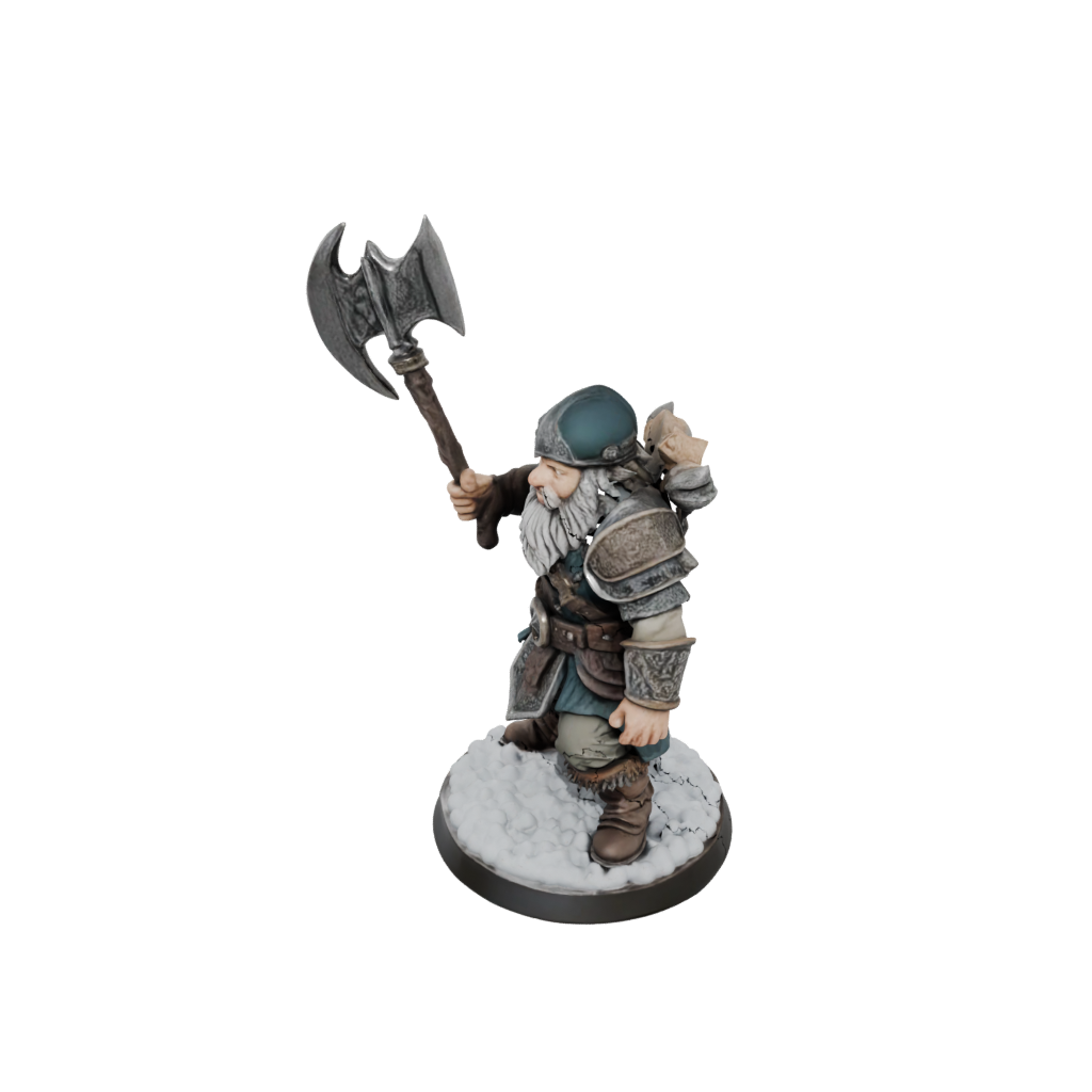 Holiday Dwarf Warrior With Battleaxe