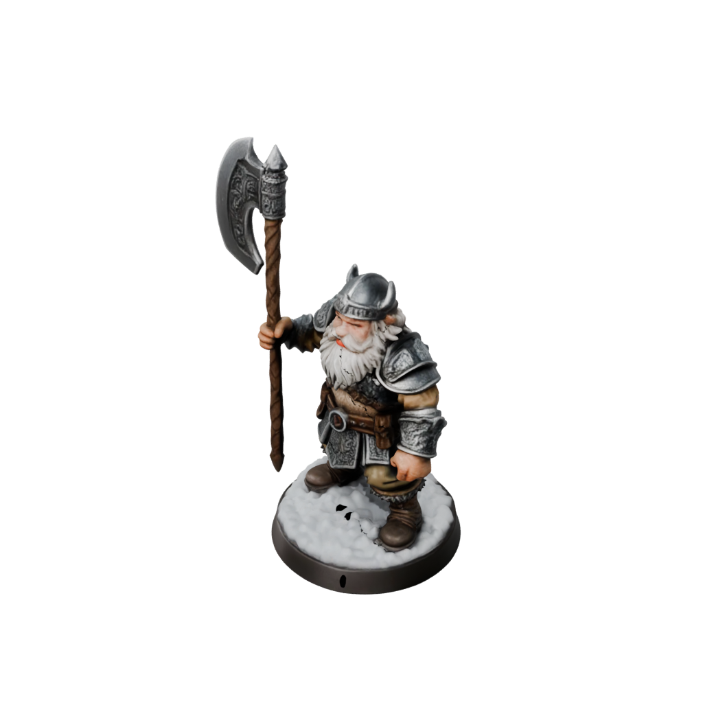 Holiday Dwarf Warrior With Battleaxe