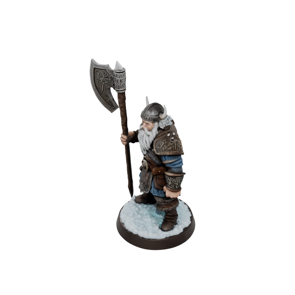 Holiday Dwarf Warrior With Battleaxe