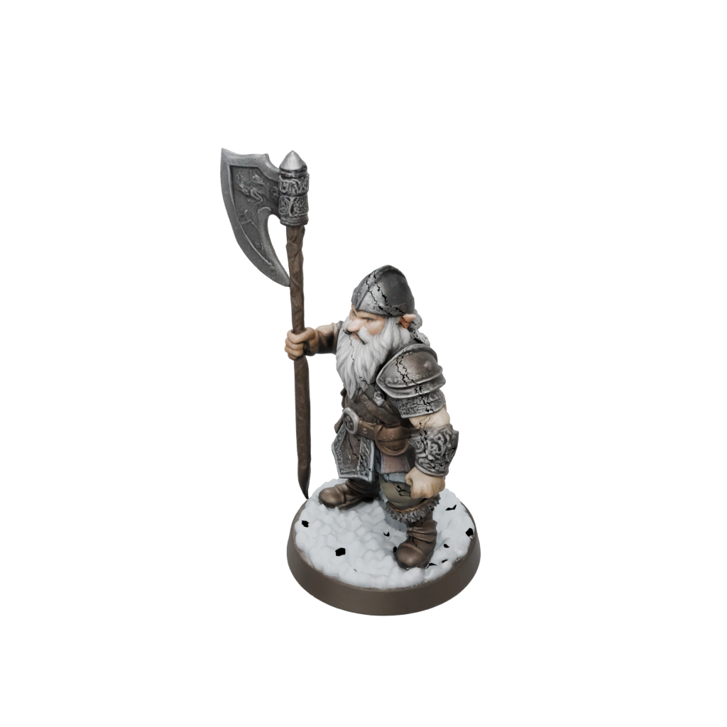 Holiday Dwarf Warrior With Battleaxe