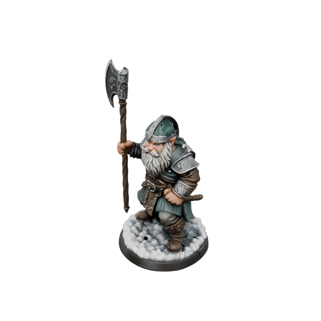 Holiday Dwarf Warrior With Battleaxe