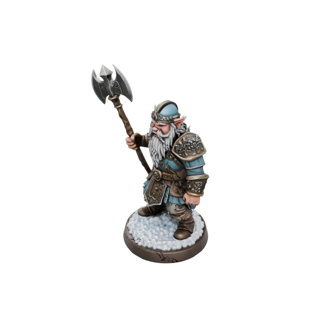 Holiday Dwarf Warrior With Battleaxe