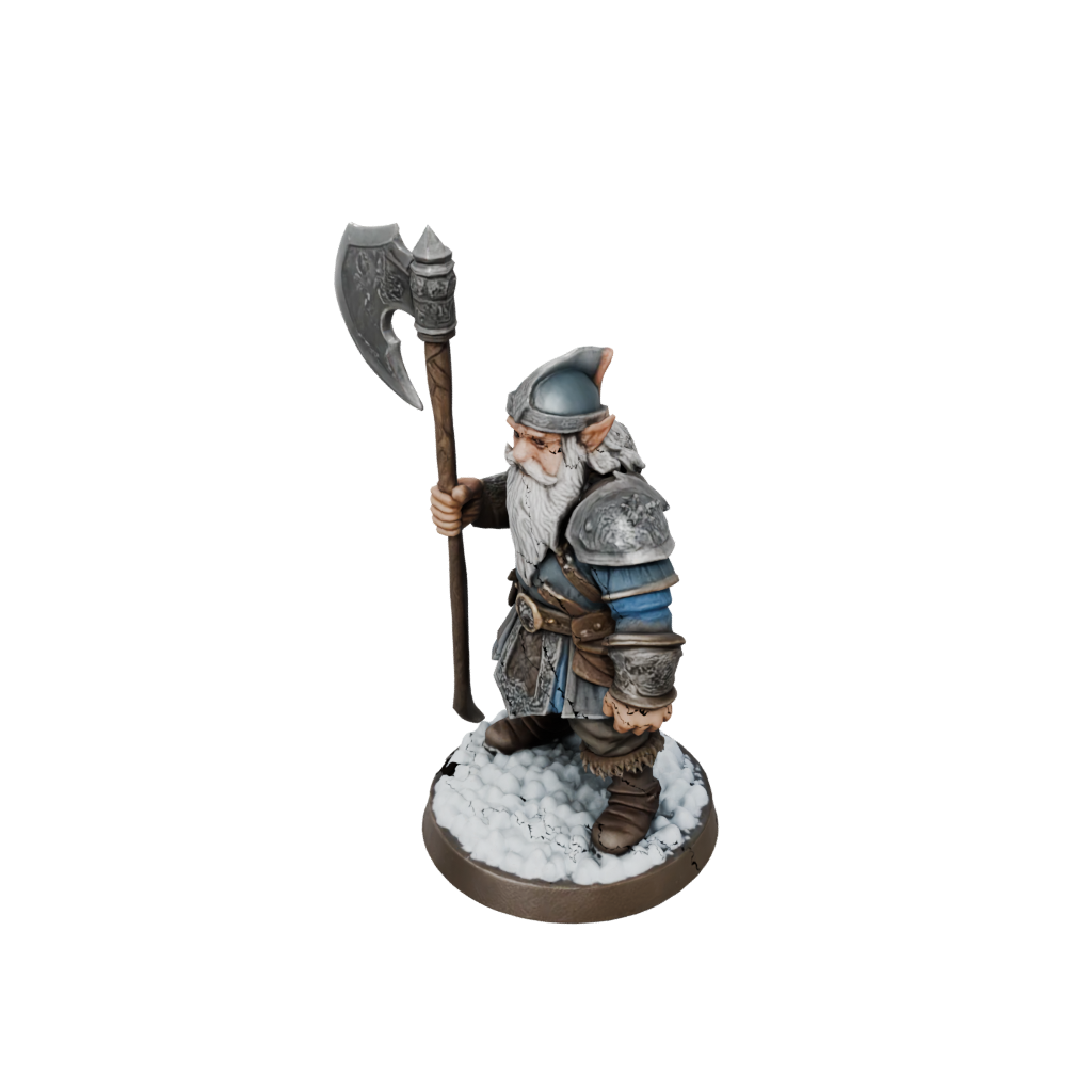 Holiday Dwarf Warrior With Battleaxe