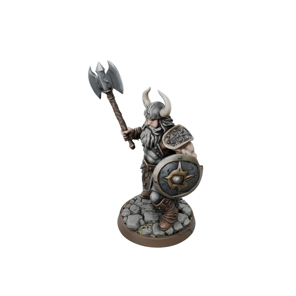Jumbo Dwarf Warrior With Battleaxe