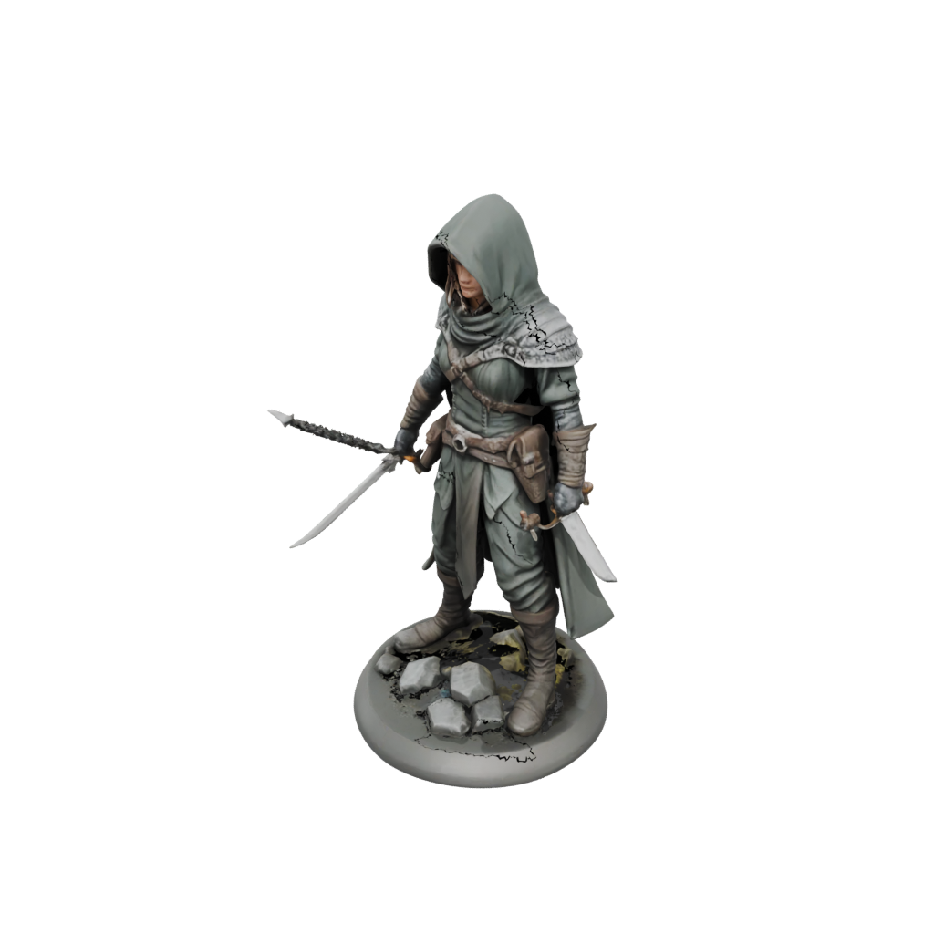 Jumbo Hooded Rogue With Daggers