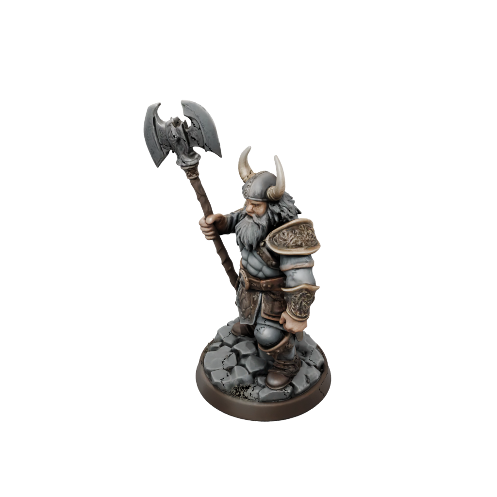 Jumbo Dwarf Warrior With Battleaxe
