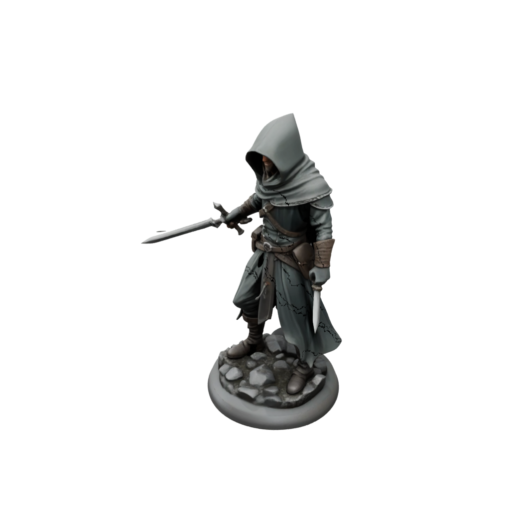 Jumbo Hooded Rogue With Daggers