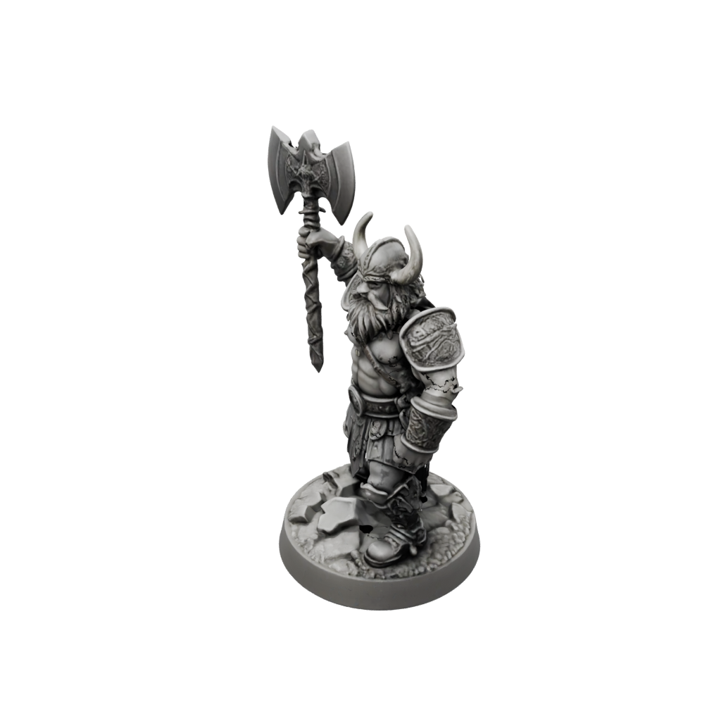 Jumbo Dwarf Warrior With Battleaxe