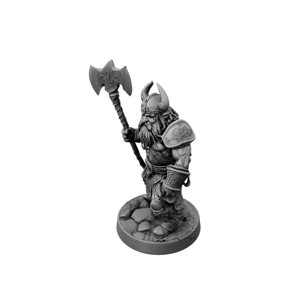 Dwarf Warrior With Battleaxe
