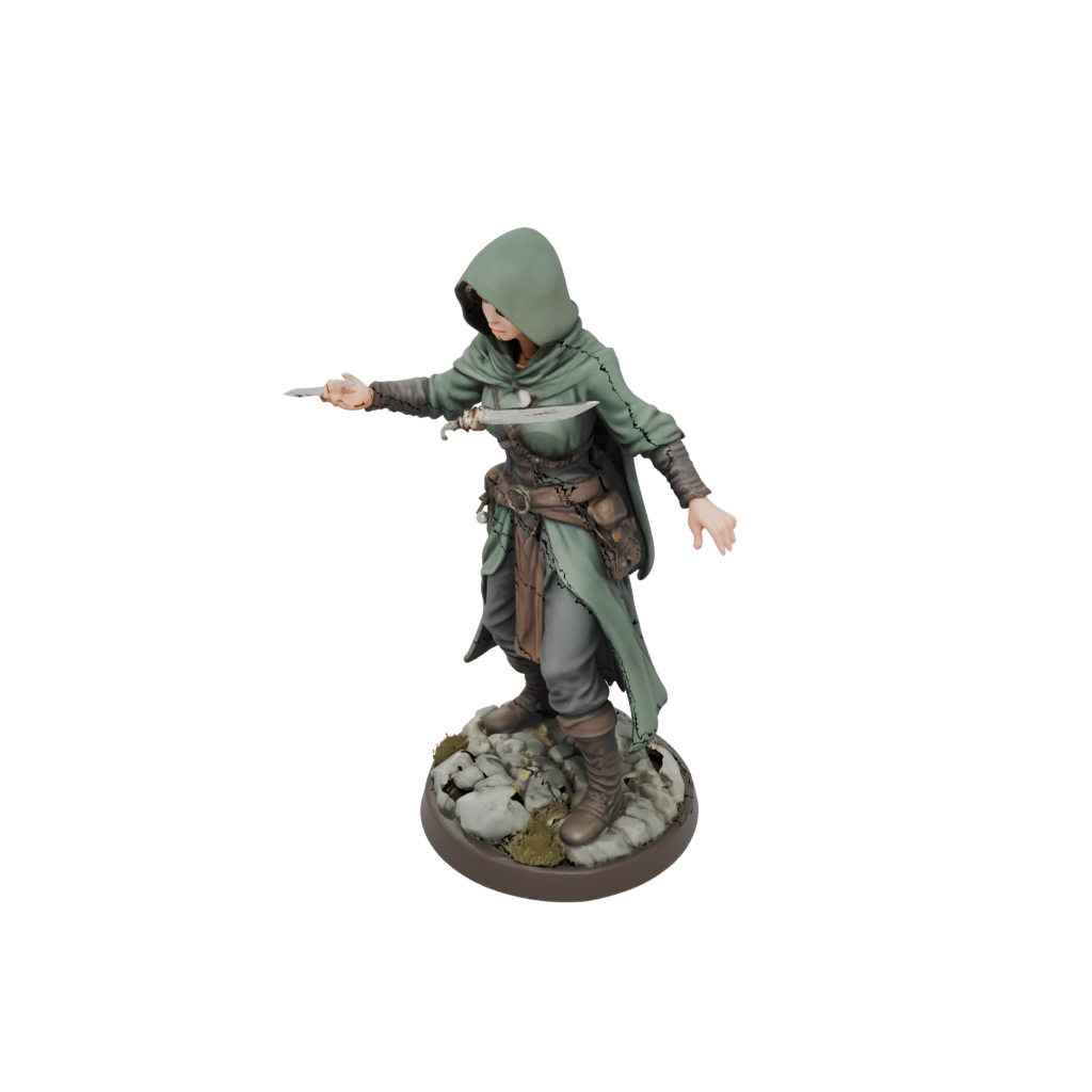 Hooded Rogue With Daggers