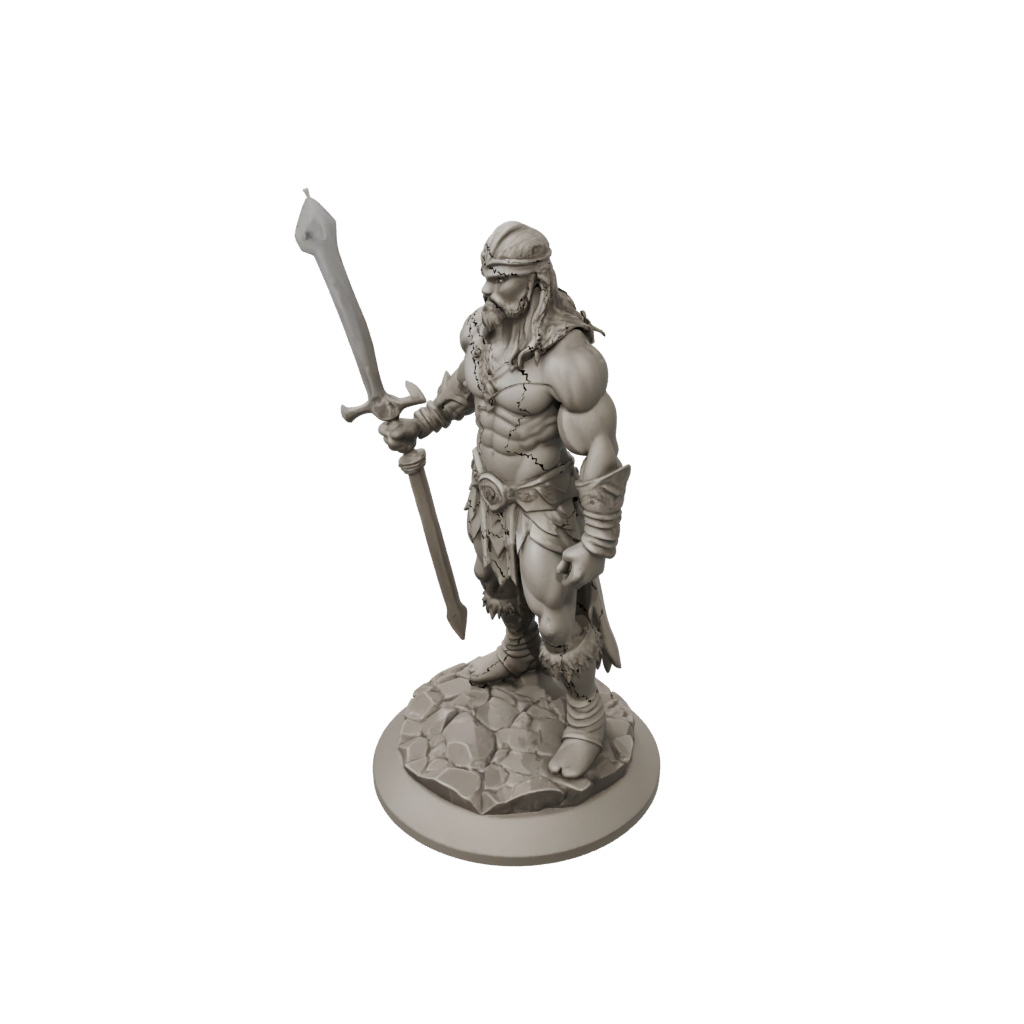 Low-Poly Barbarian With Greatsword