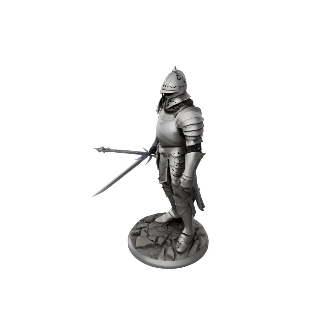 Low-Poly Knight In Full Plate Armor