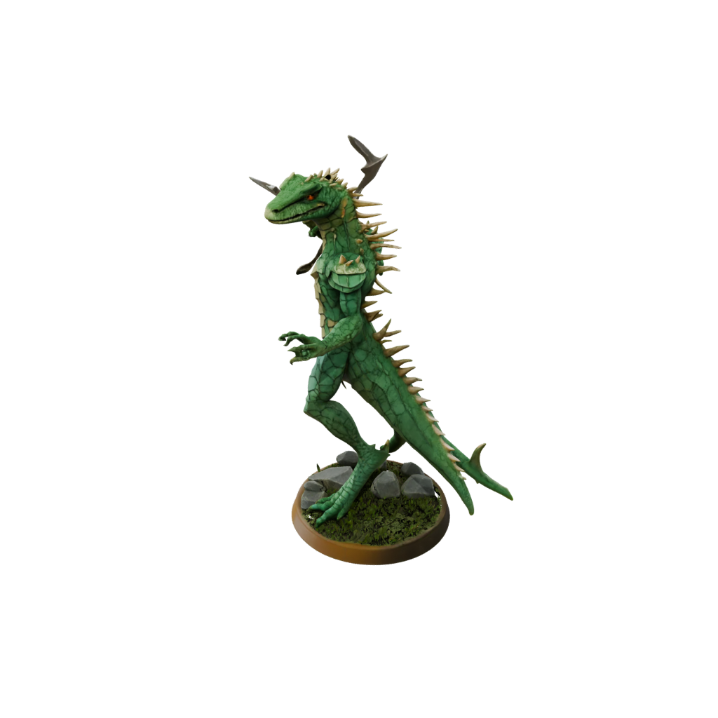 Low-Poly Lizardfolk Hunter
