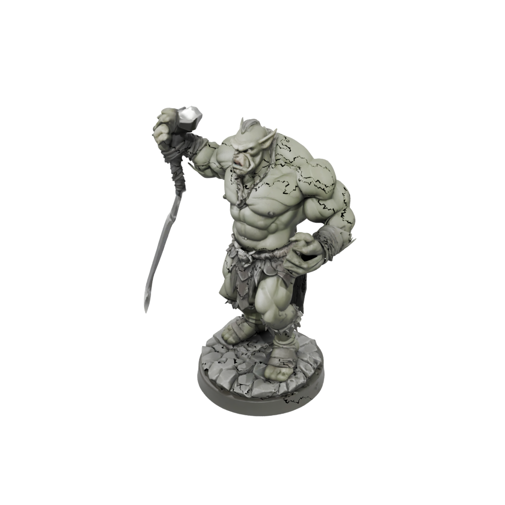 Low-Poly Orc Brute With Cleaver