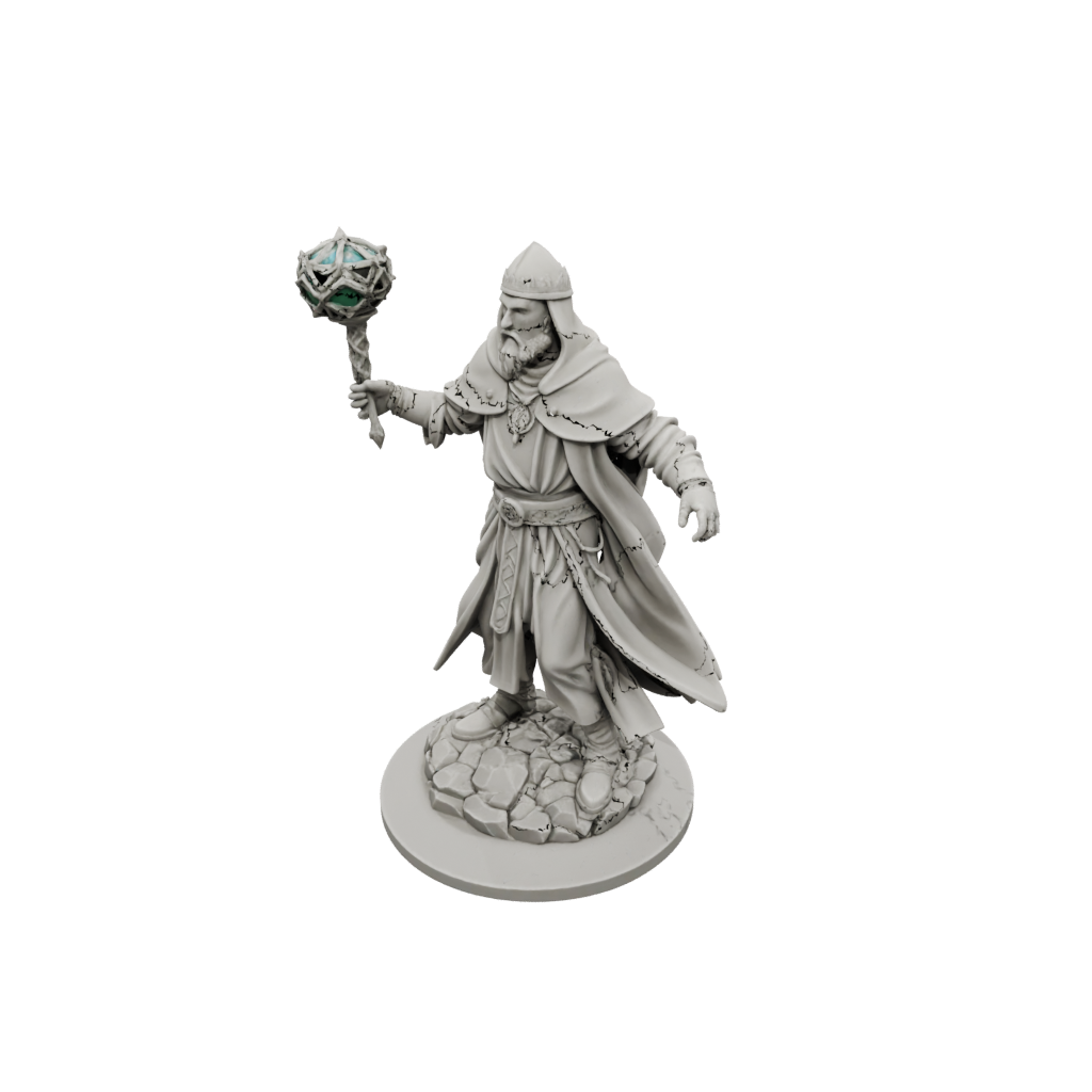 Low-Poly Cleric Priest With Mace