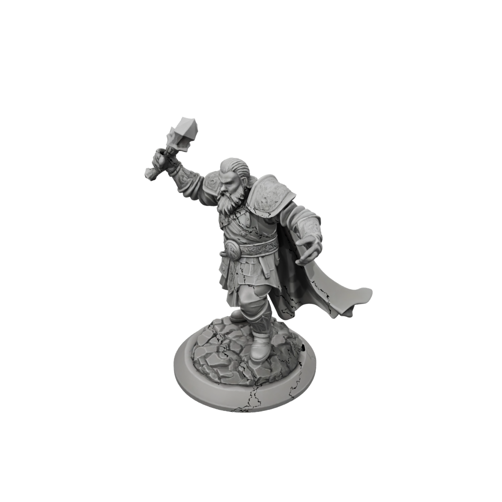 Low-Poly Dwarven Cleric