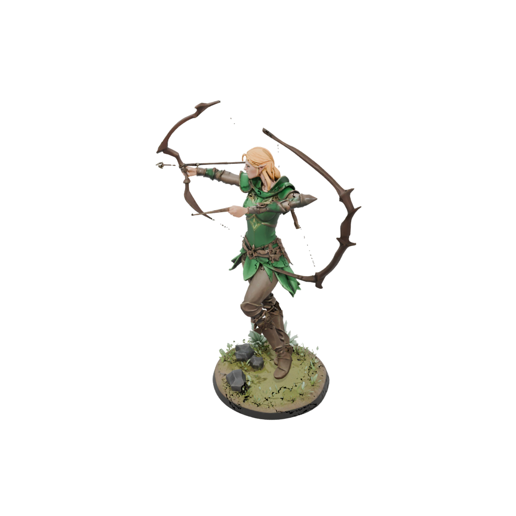 Low-Poly Elven Ranger Archer
