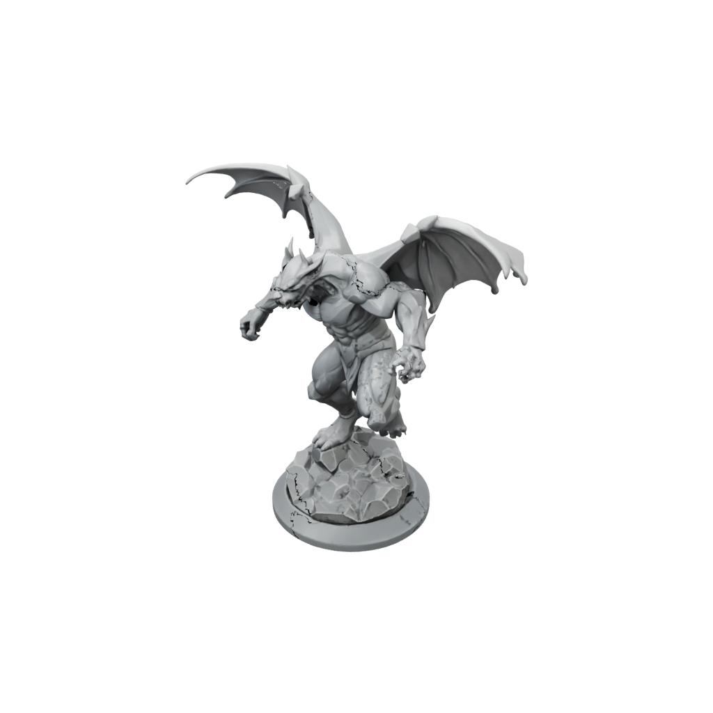 Low-Poly Gargoyle Sentinel