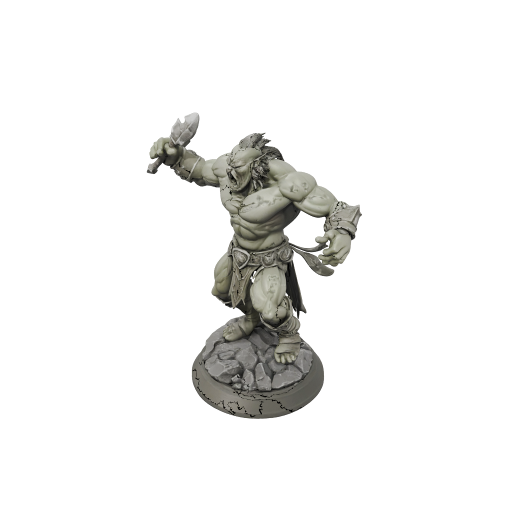 Low-Poly Half-Orc Berserker