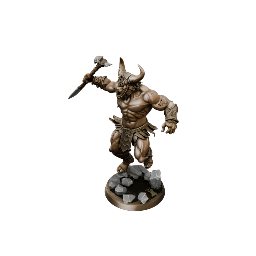 Low-Poly Minotaur Gladiator