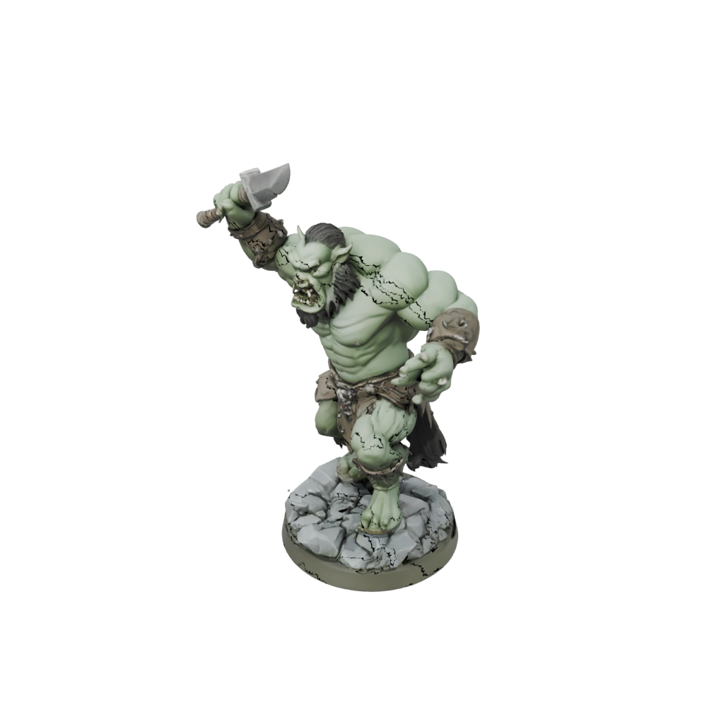 Low-Poly Orc Brute With Cleaver