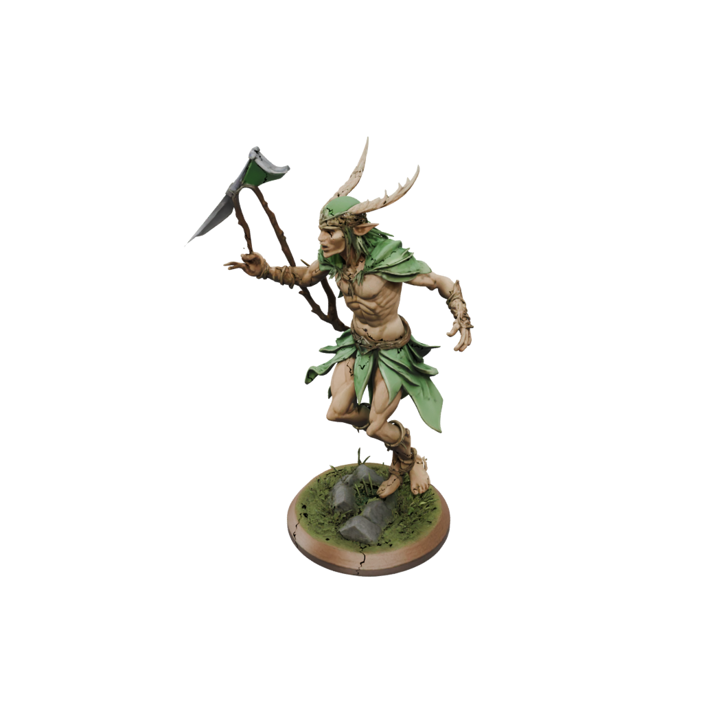 Low-Poly Wood-Elf Druid
