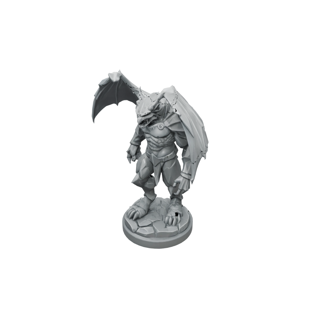 Low-Poly Gargoyle Sentinel
