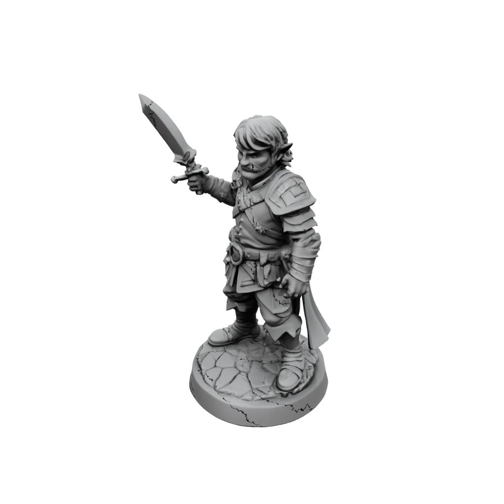 Low-Poly Halfling Bard