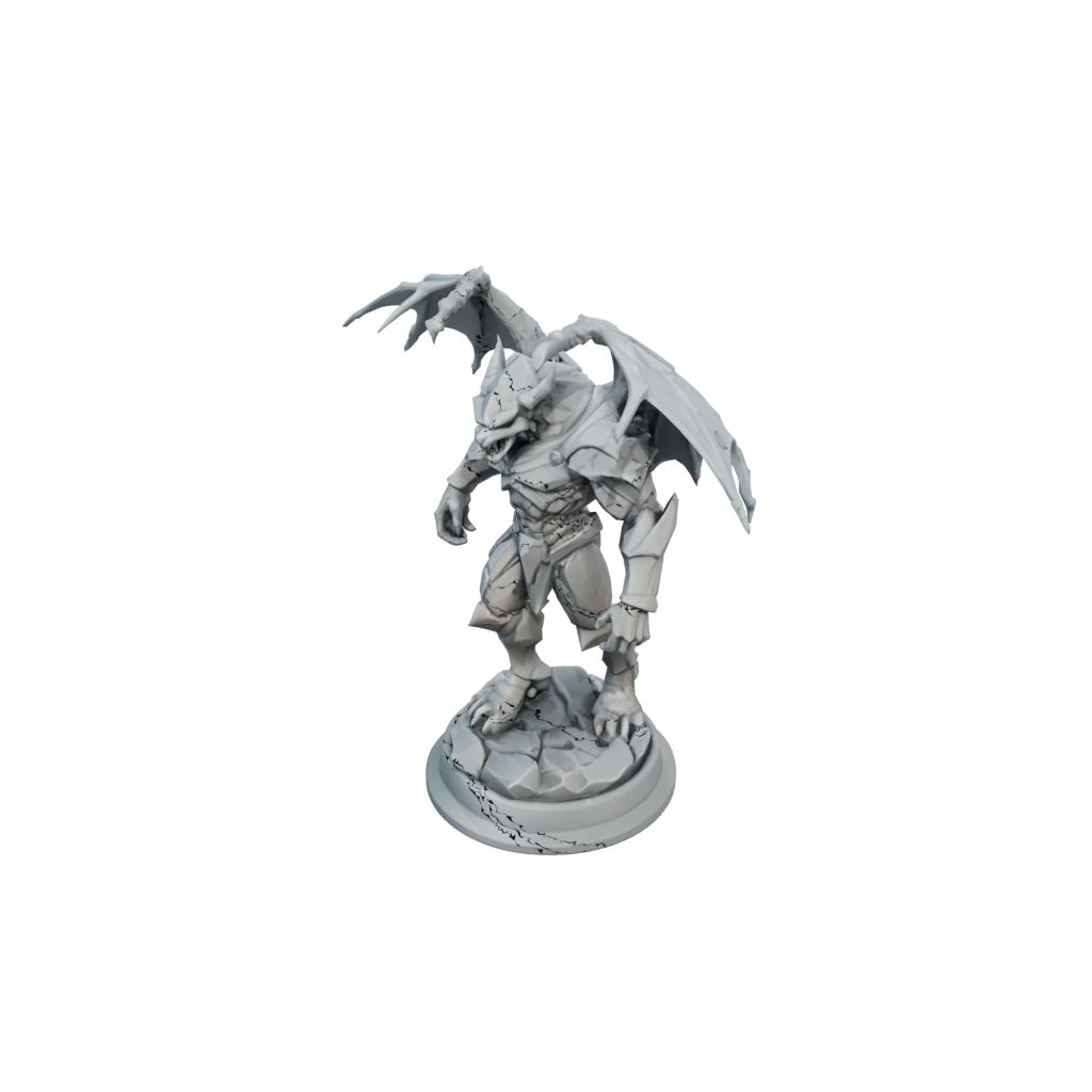 Low-Poly Gargoyle Sentinel