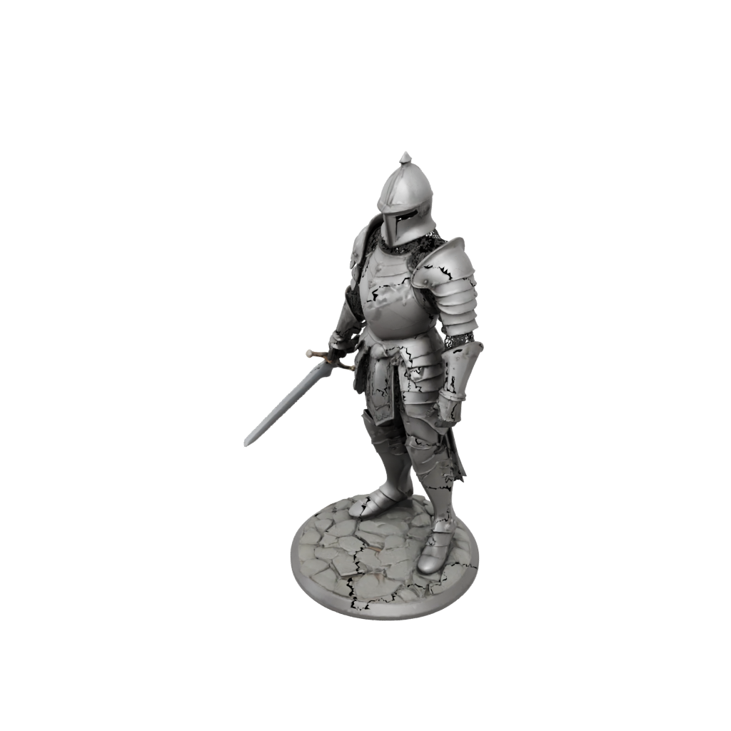Low-Poly Knight In Full Plate Armor