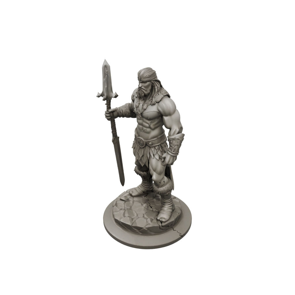 Low-Poly Barbarian With Greatsword