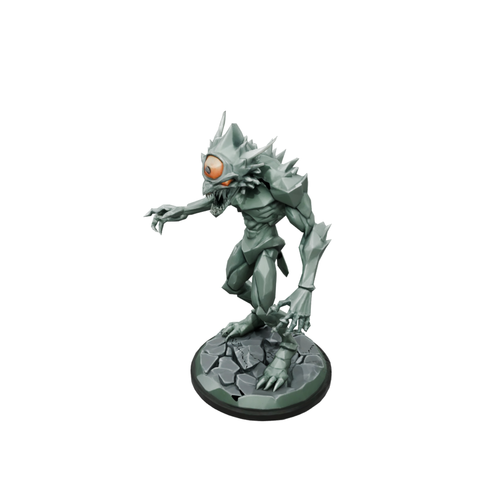 Low-Poly Beholder-Style Floating Eye Tyrant