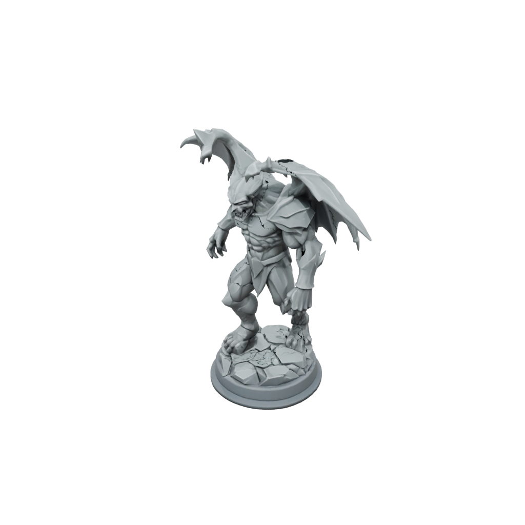 Low-Poly Gargoyle Sentinel
