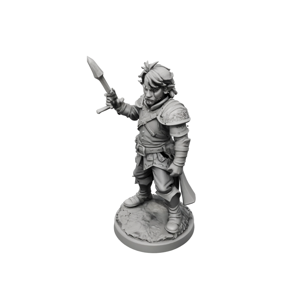 Low-Poly Halfling Bard