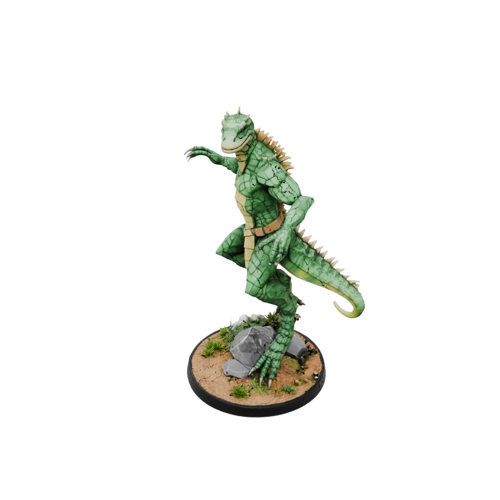Low-Poly Lizardfolk Hunter
