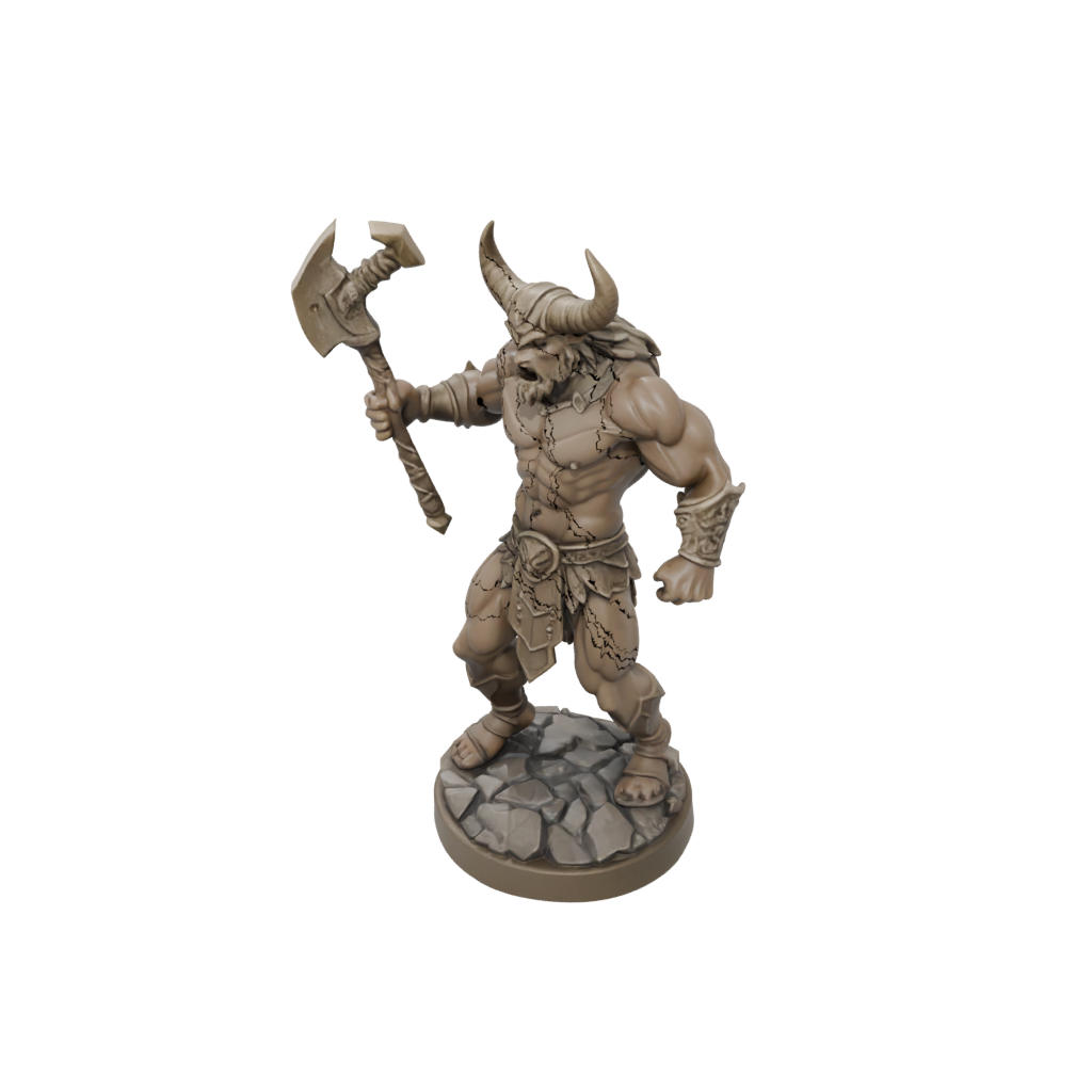 Low-Poly Minotaur Gladiator