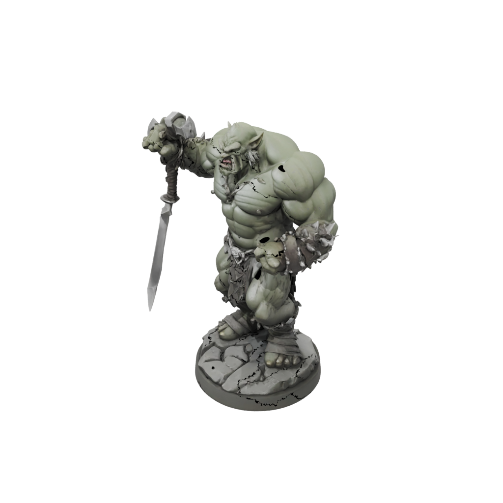Low-Poly Orc Brute With Cleaver