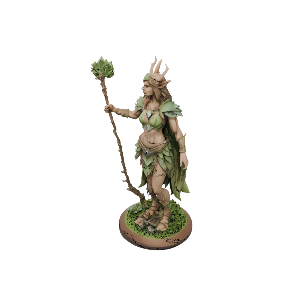 Low-Poly Wood-Elf Druid