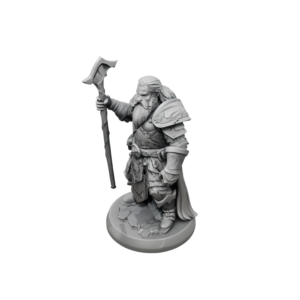 Low-Poly Dwarven Cleric