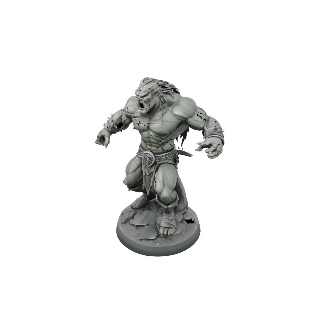 Low-Poly Half-Orc Berserker