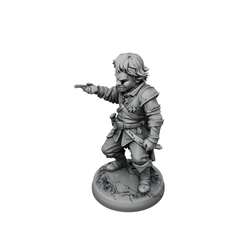 Low-Poly Halfling Bard