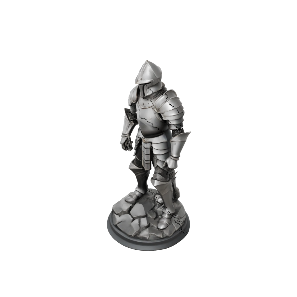 Low-Poly Knight In Full Plate Armor