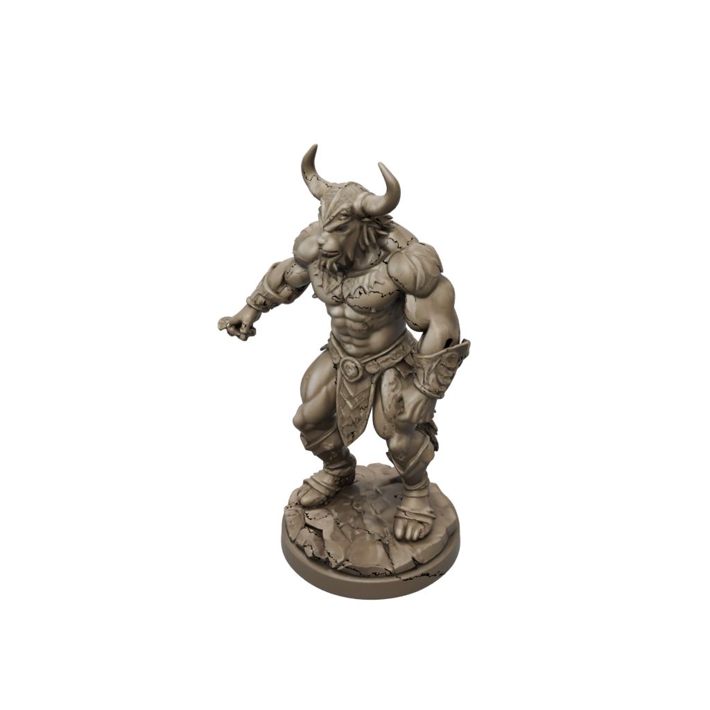 Low-Poly Minotaur Gladiator