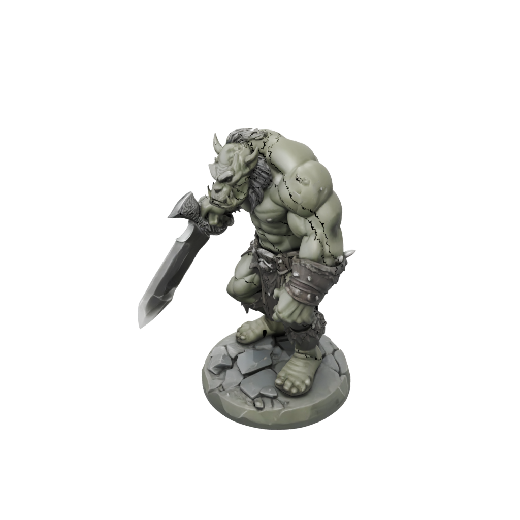 Low-Poly Orc Brute With Cleaver