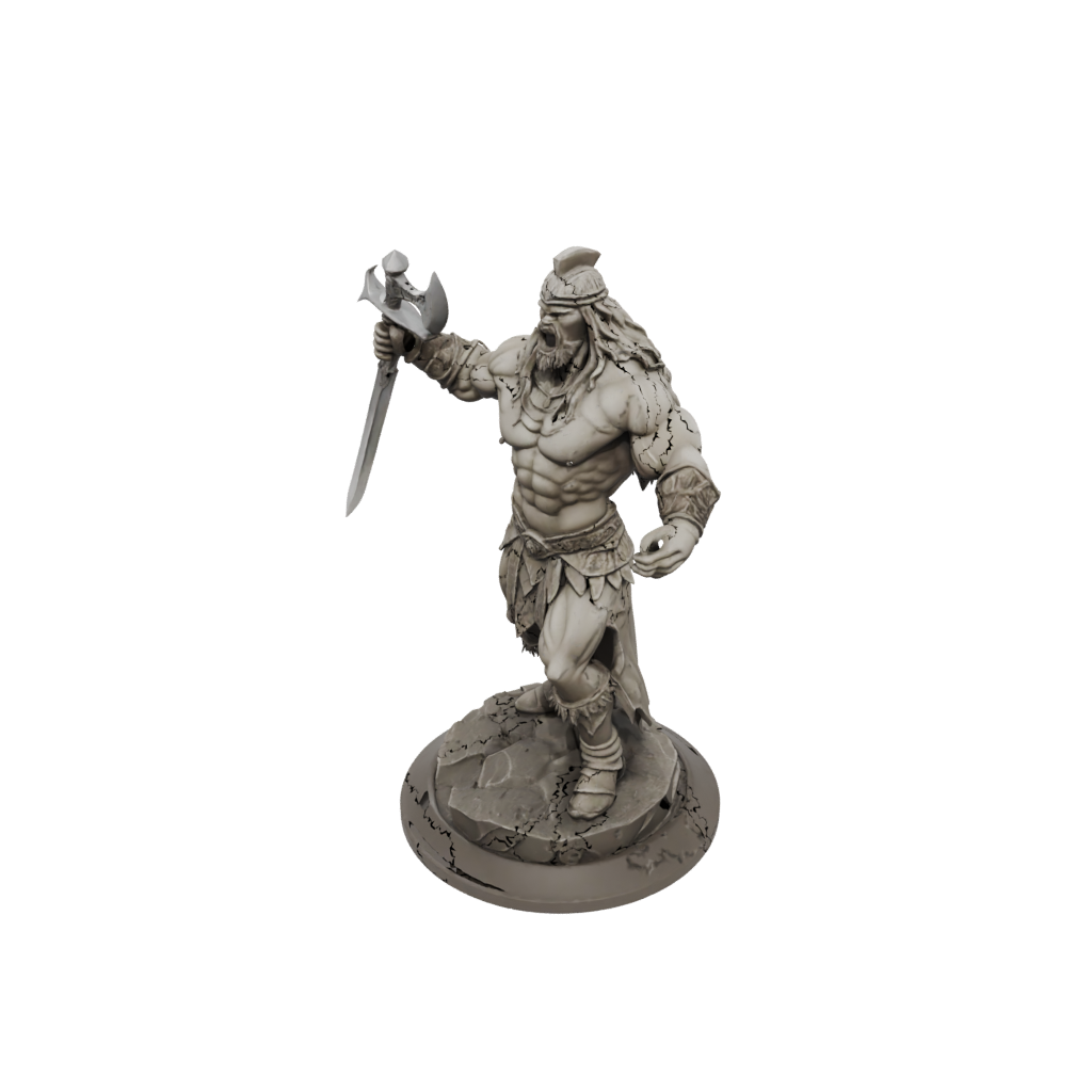 Low-Poly Barbarian With Greatsword