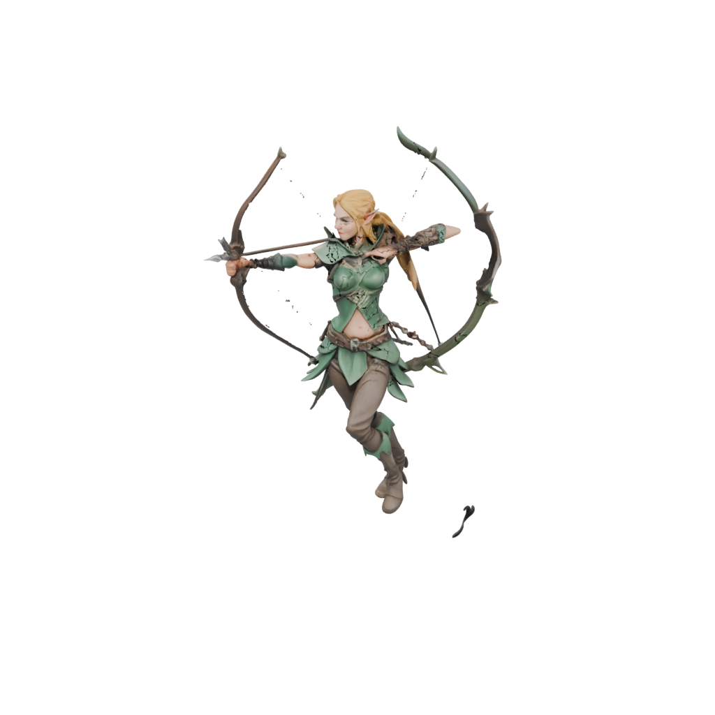 Low-Poly Elven Ranger Archer